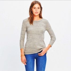 Madewell Tan & Black Heathered Side Button Thermal